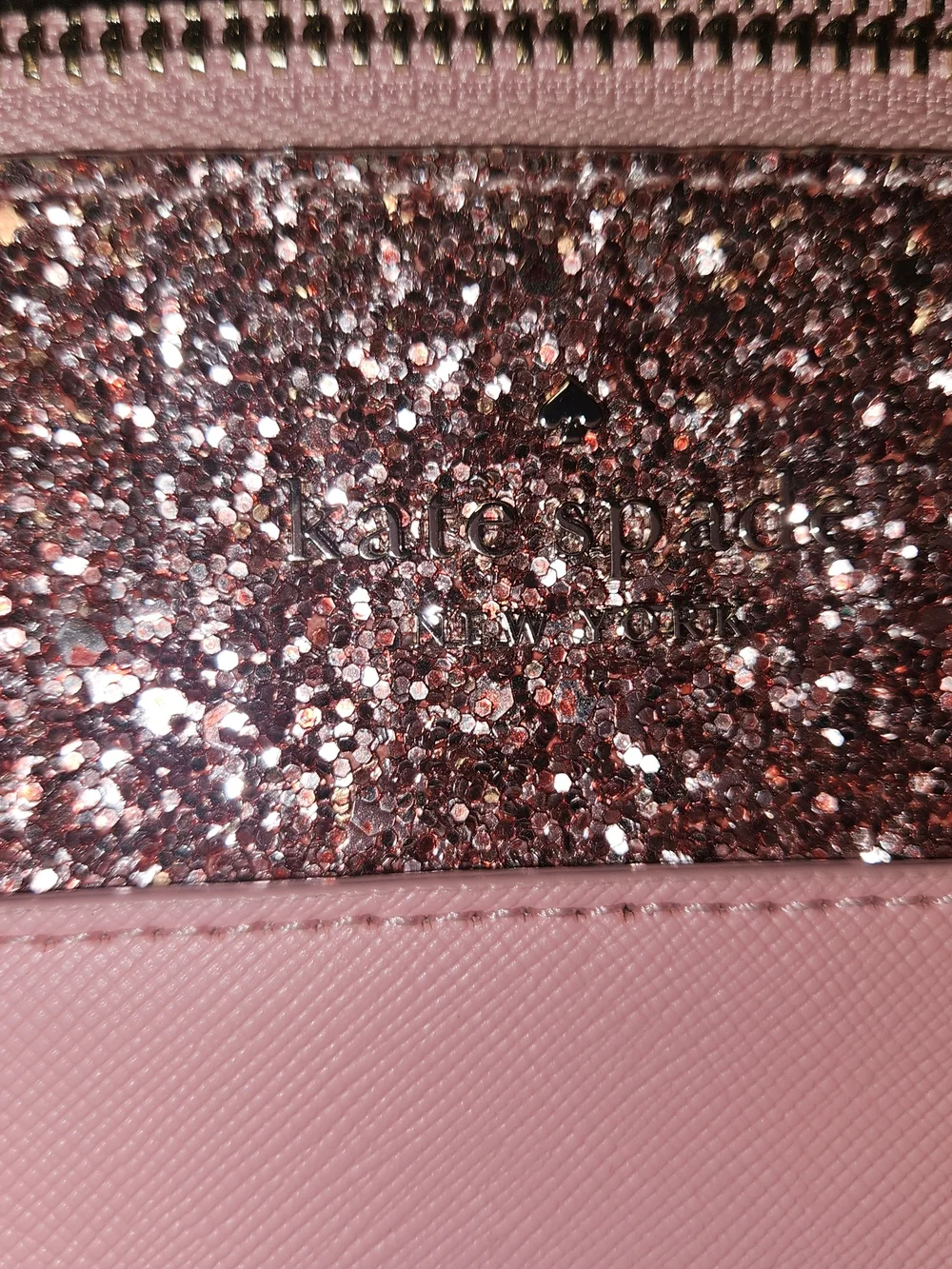 kate spade Pink Glitter-Trim Tote
